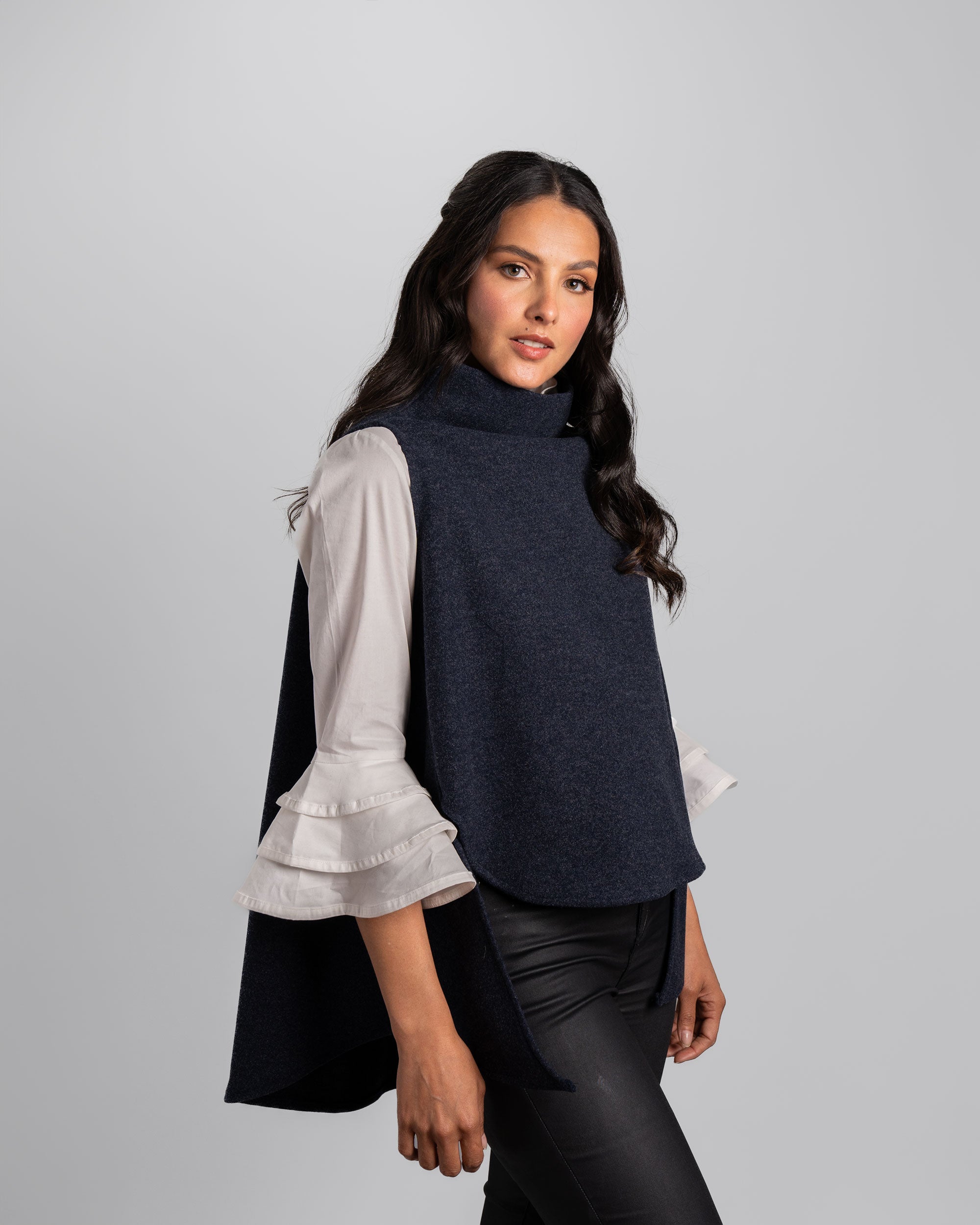 Chaleco Desigual Paño Gris Oscuro