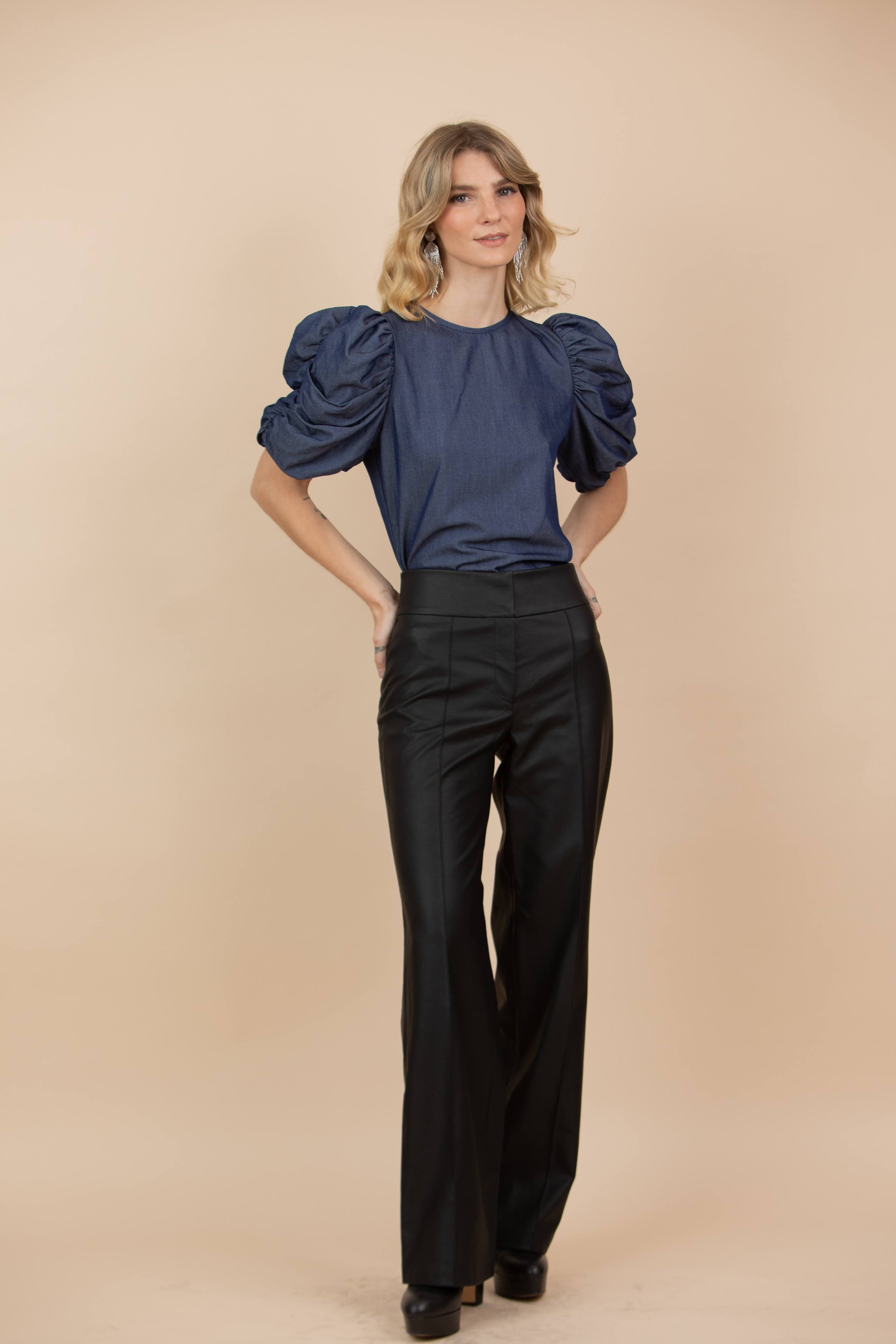 Blusa Elena Azul Jean