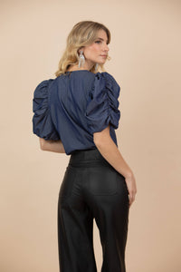 Blusa Elena Azul Jean