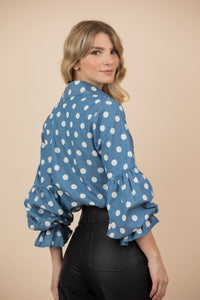 Blusa Agatha Pepas Algodón Jean Claro