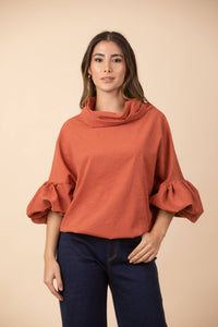 Buzo Florencia Ladrillo Manga Corta