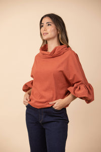 Buzo Florencia Ladrillo Manga Corta