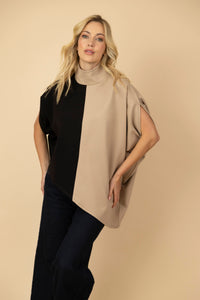 Blusón Sasha Ponti Negro/Beige