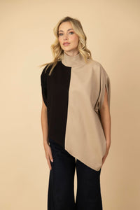 Blusón Sasha Ponti Negro/Beige