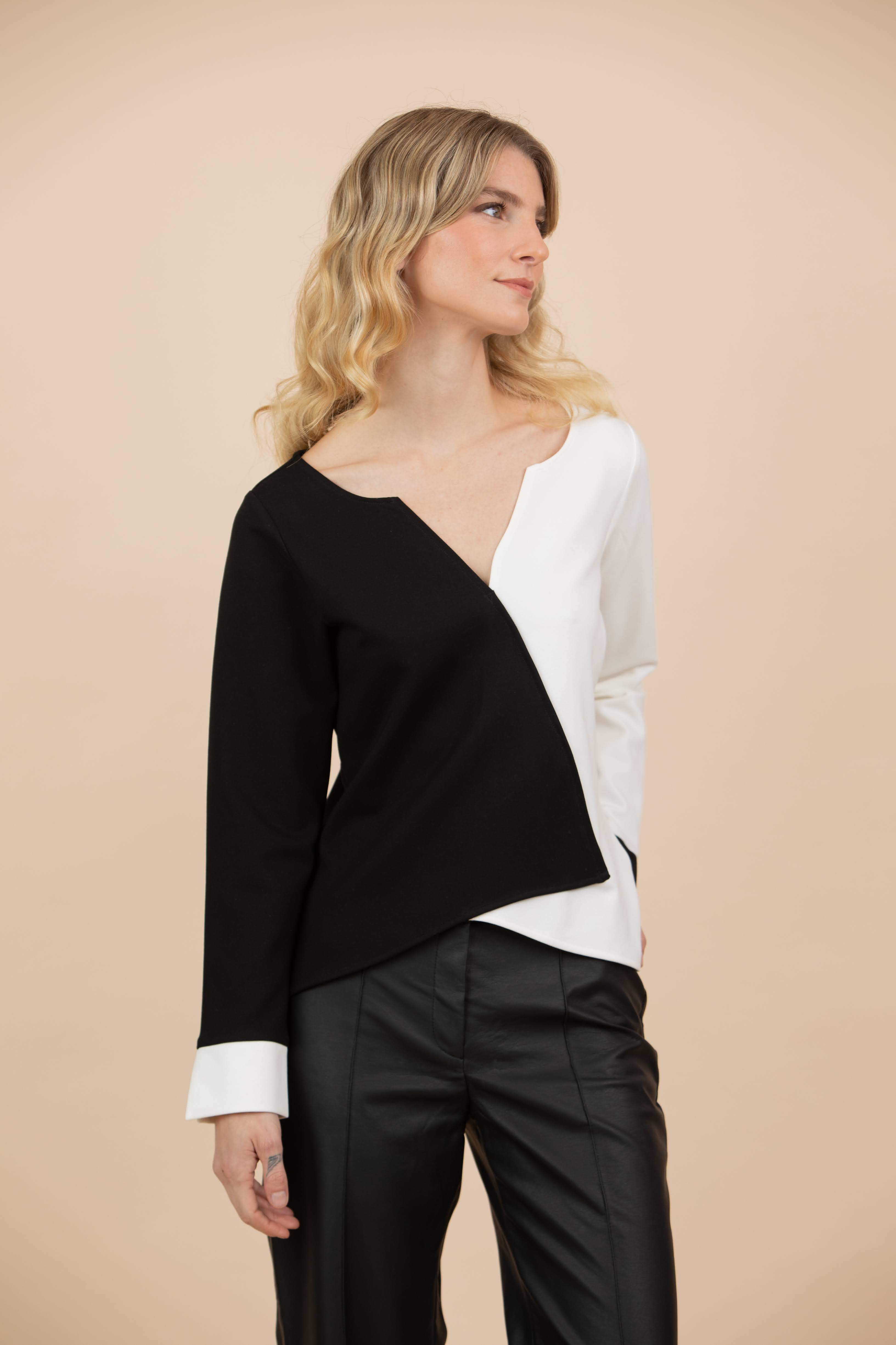 Blusa Julieta Blanco y Negro