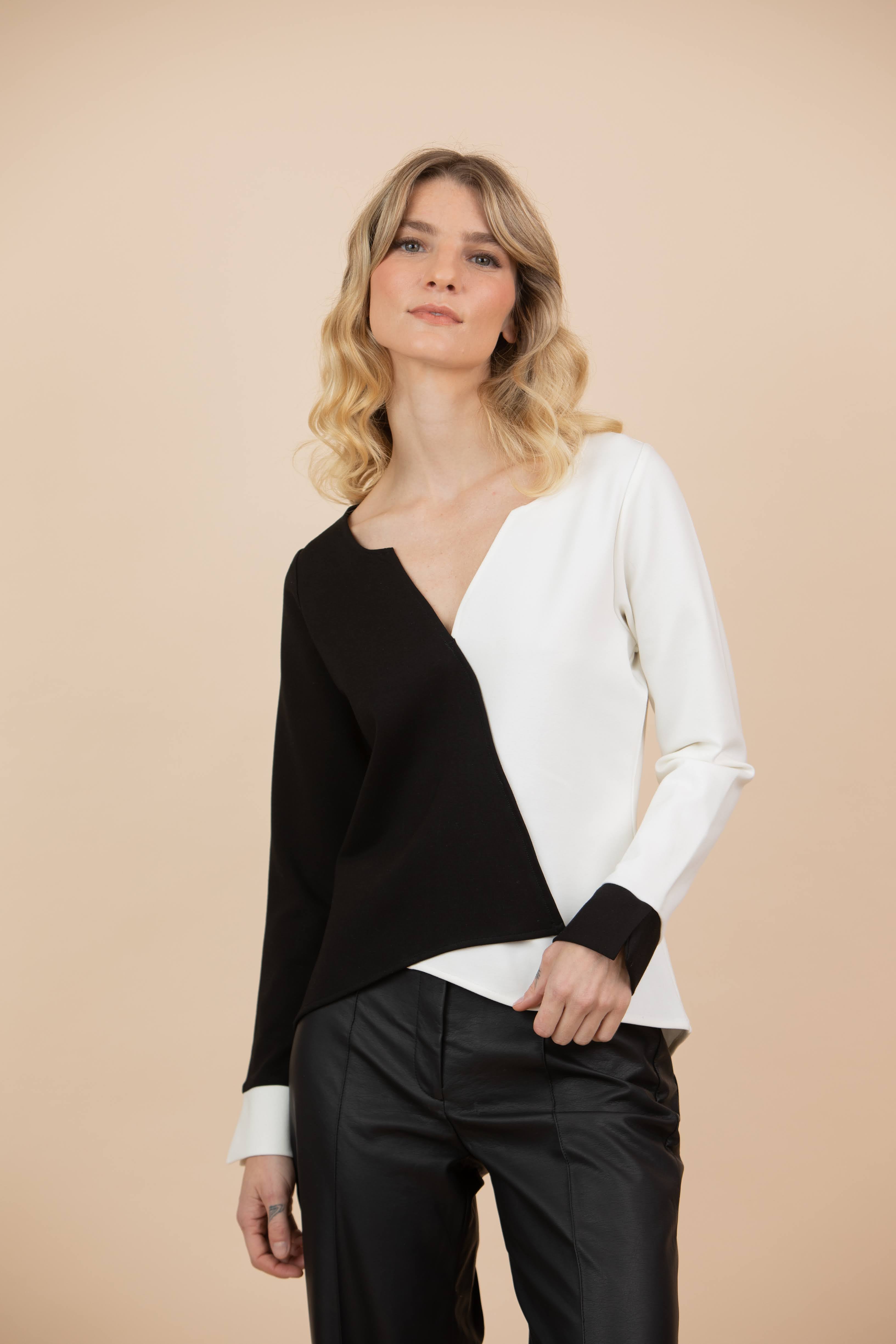 Blusa Julieta Blanco y Negro