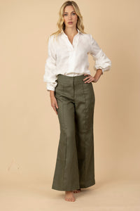 Blusa Amelia 100% Lino Marfil