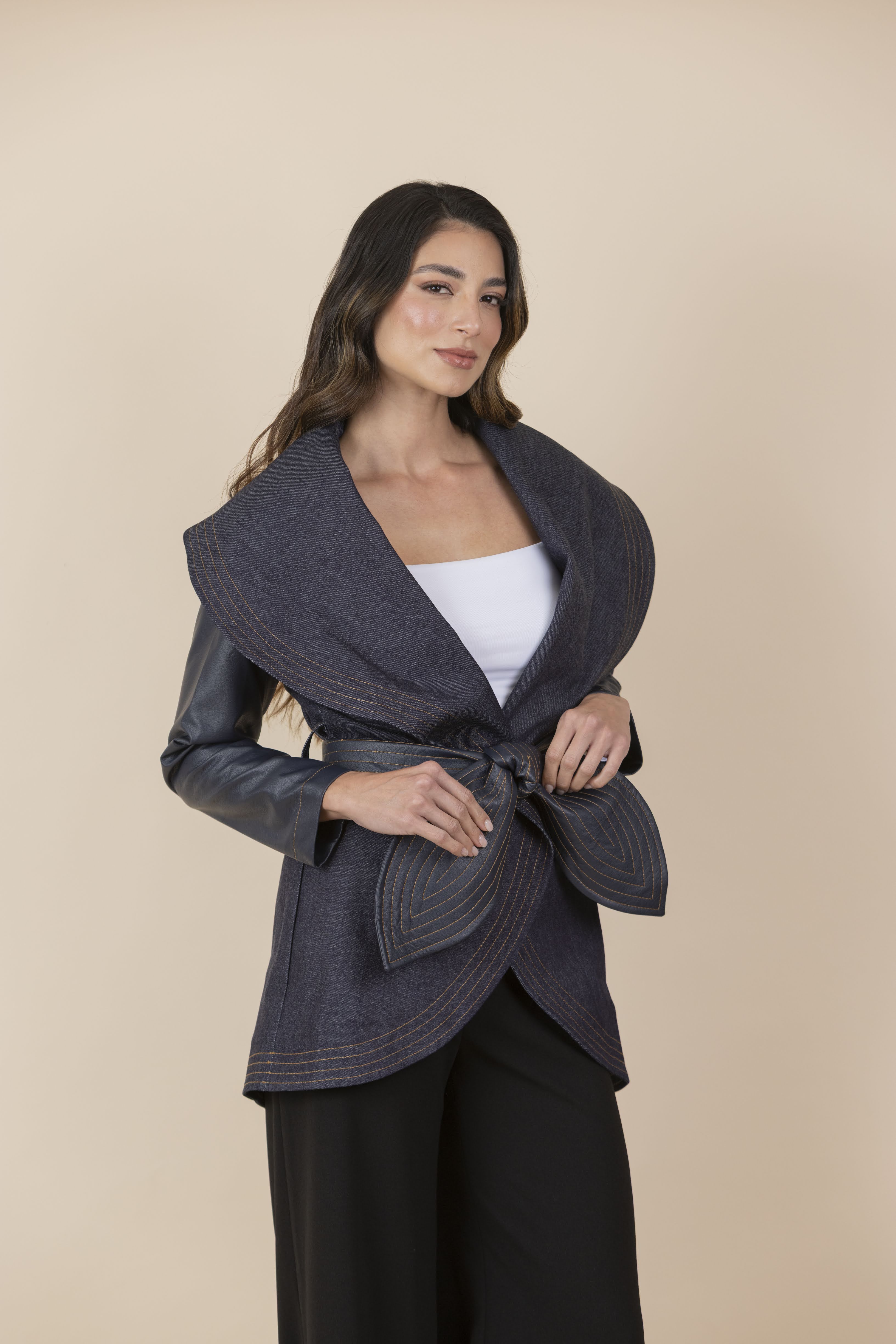 Chaqueta María Jean Ecocuero