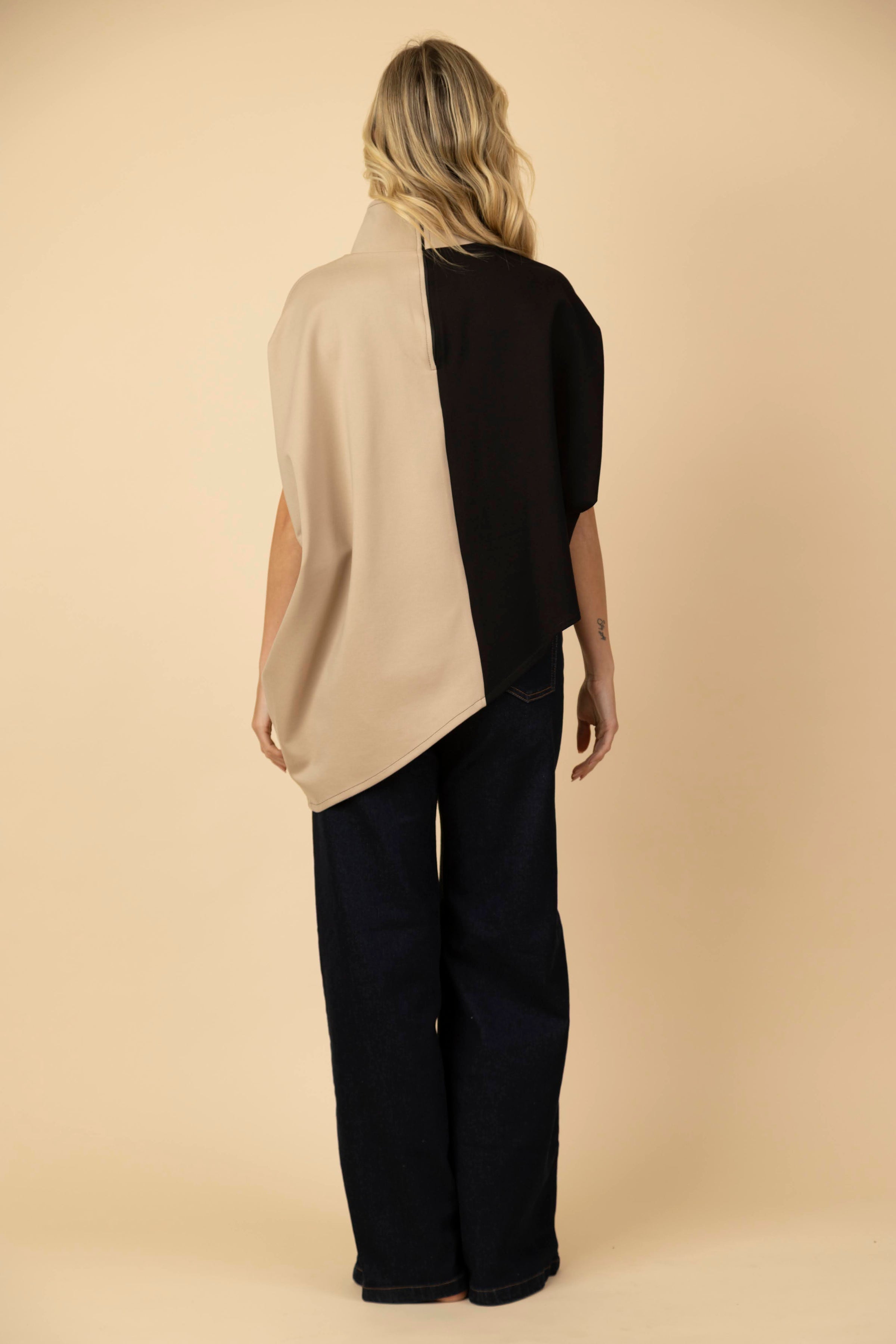 Blusón Sasha Ponti Negro/Beige