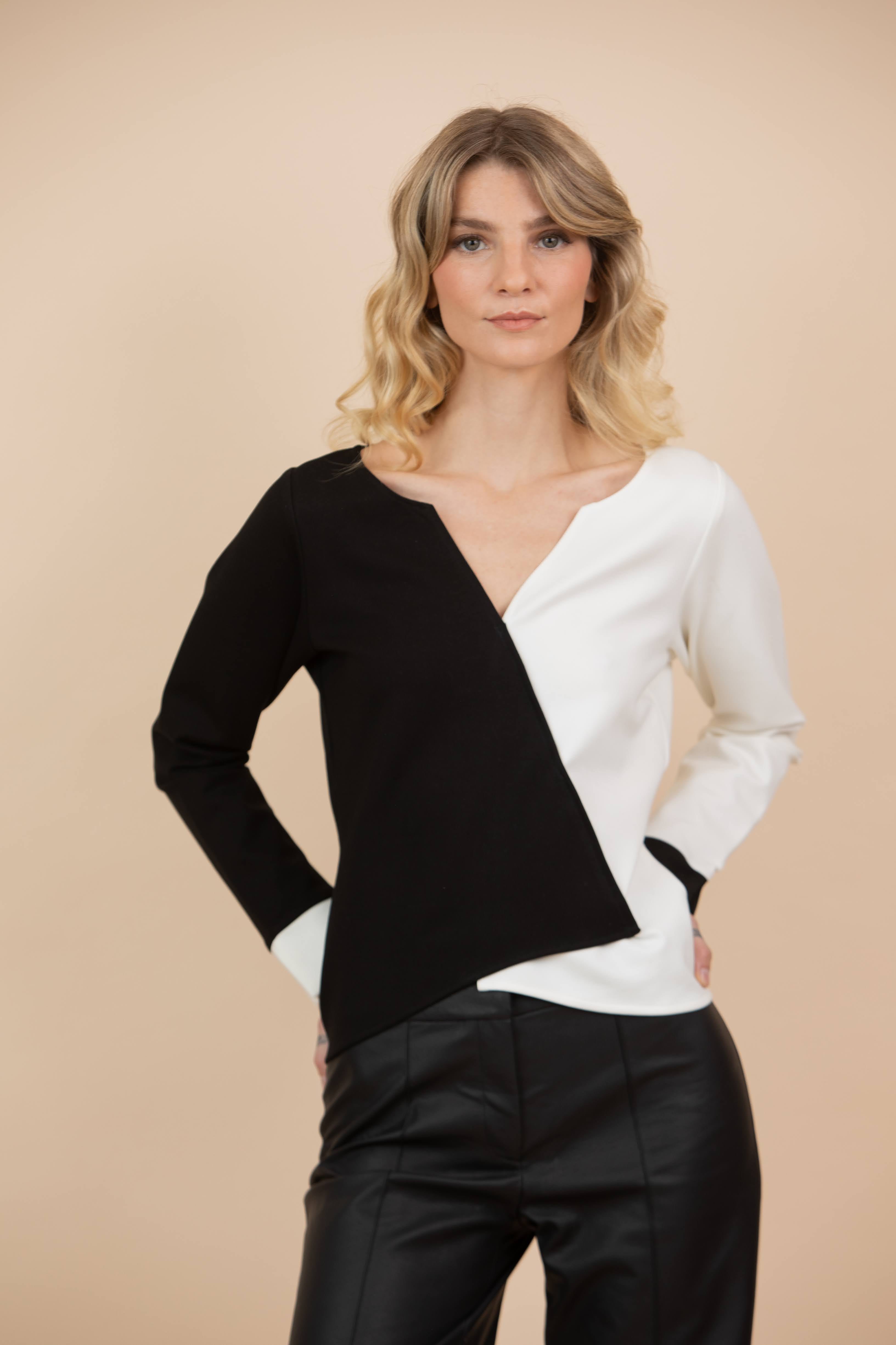 Blusa Julieta Blanco y Negro
