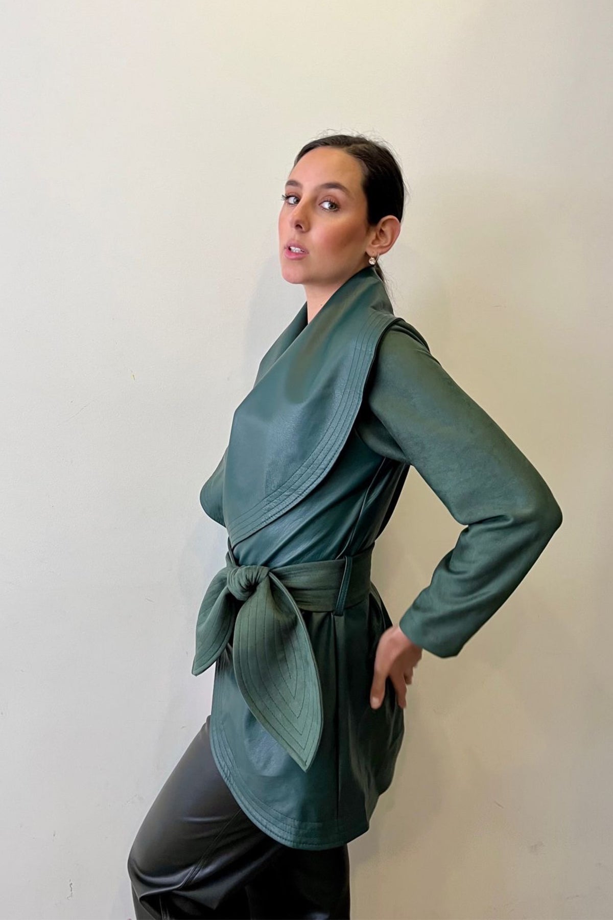 Chaqueta María Verde Botella