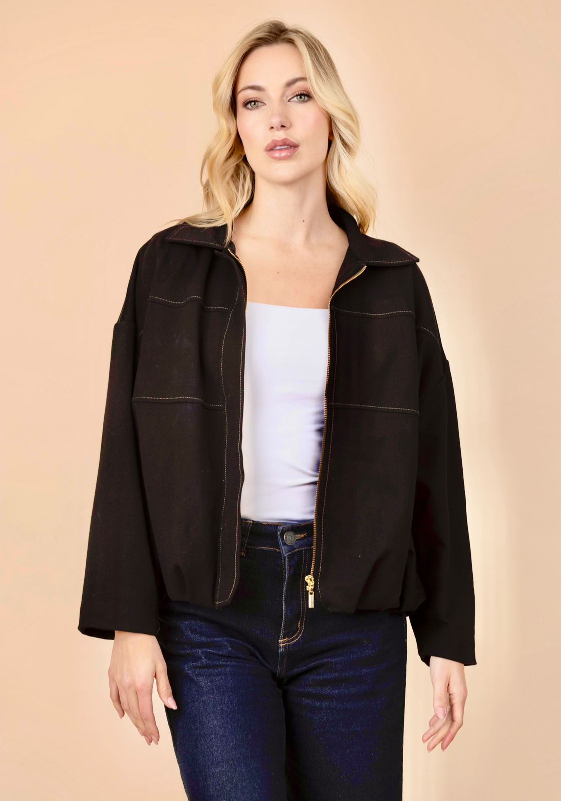 Bomber Jacket Negra