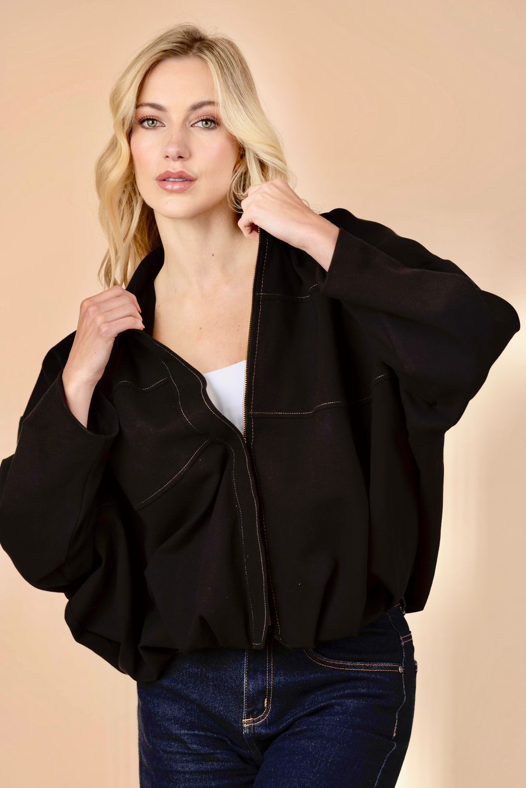 Bomber Jacket Negra