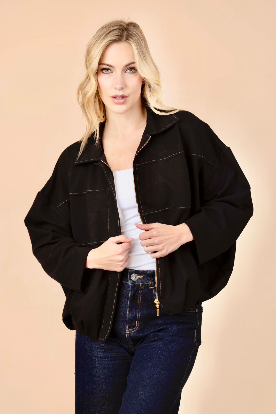 Bomber Jacket Negra