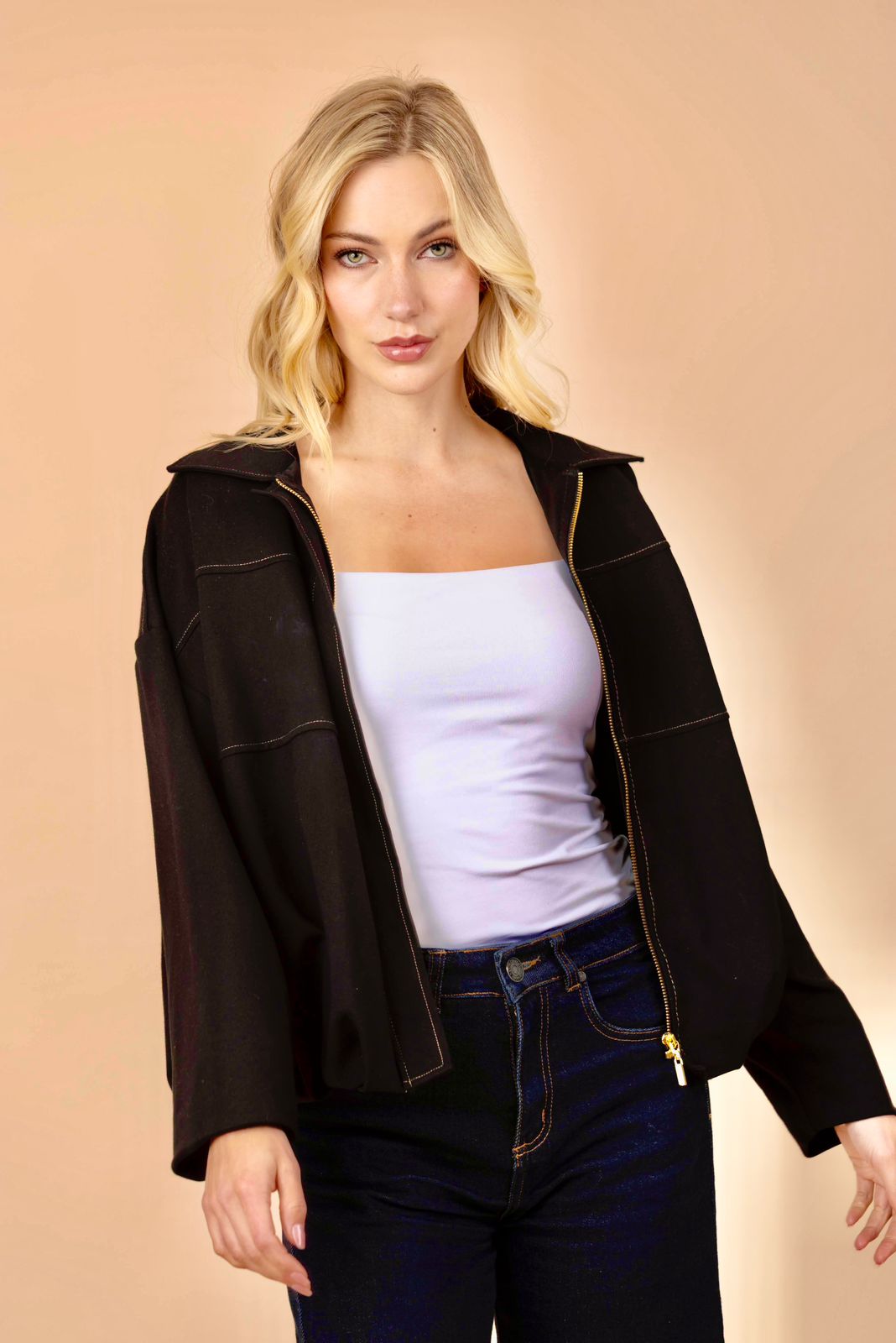 Bomber Jacket Negra