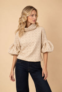 Buzo Florencia Ecocuero Ojalillo Beige