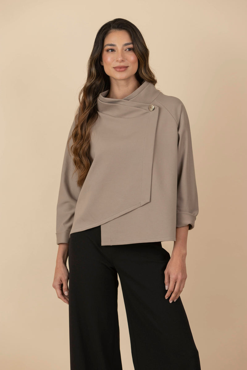 Blusa / Chaqueta Zoe Taupe