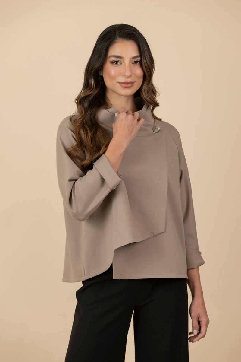 Blusa / Chaqueta Zoe Taupe