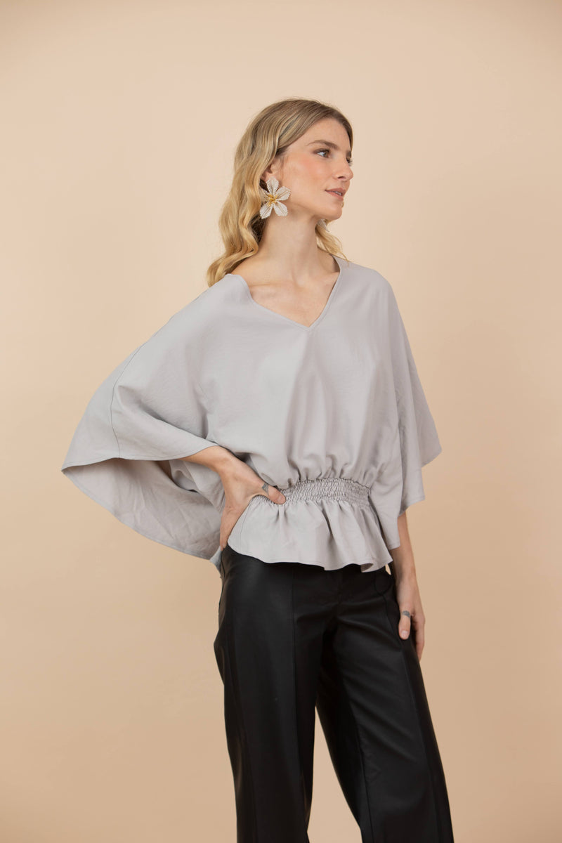 Blusa Matilde Gris Perla