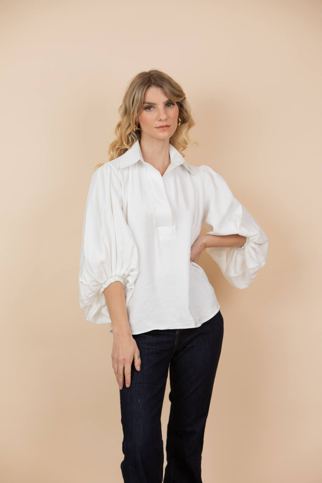 Blusa Natalia Marfil