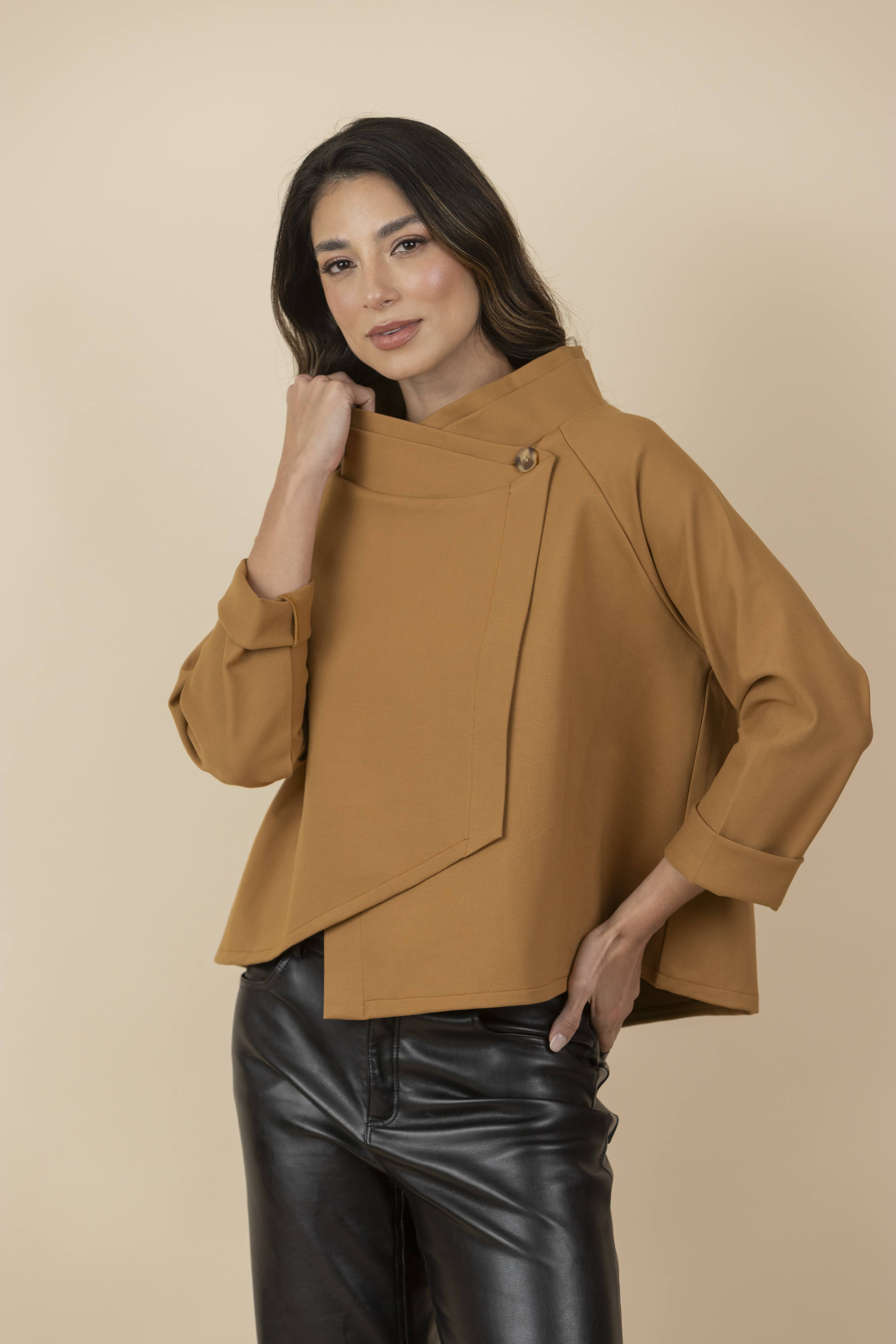 Blusa / Chaqueta Zoe Mostaza