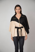 Capa Bicolor Carla Negro/Beige