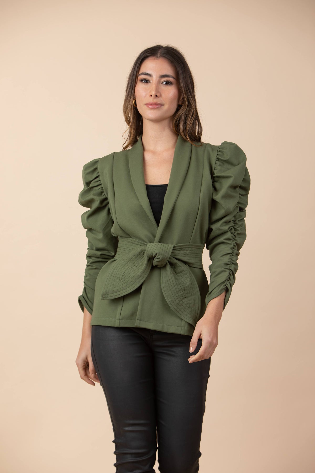 Chaqueta Karen Punto Verde Olivo