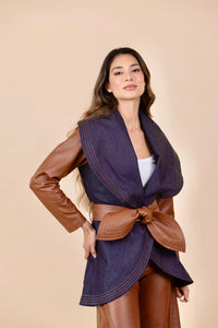 Chaqueta María Jean Caramelo