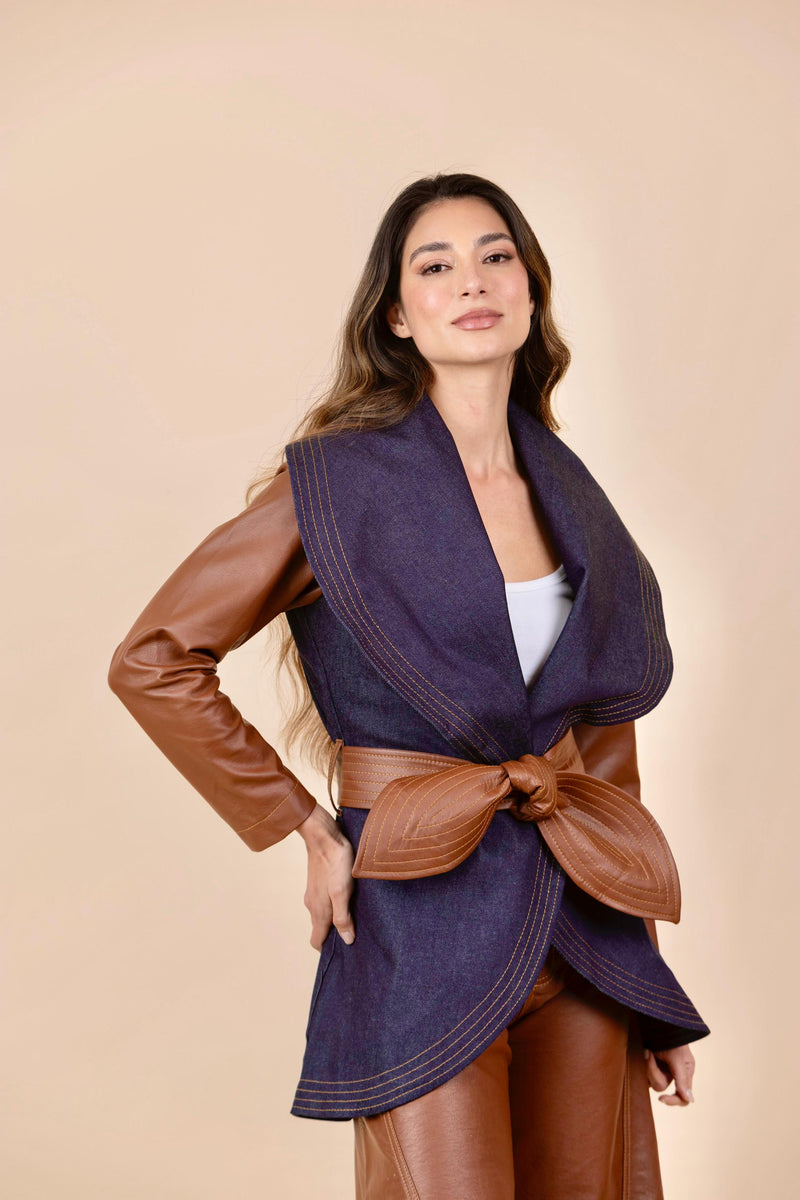 Chaqueta María Jean Caramelo